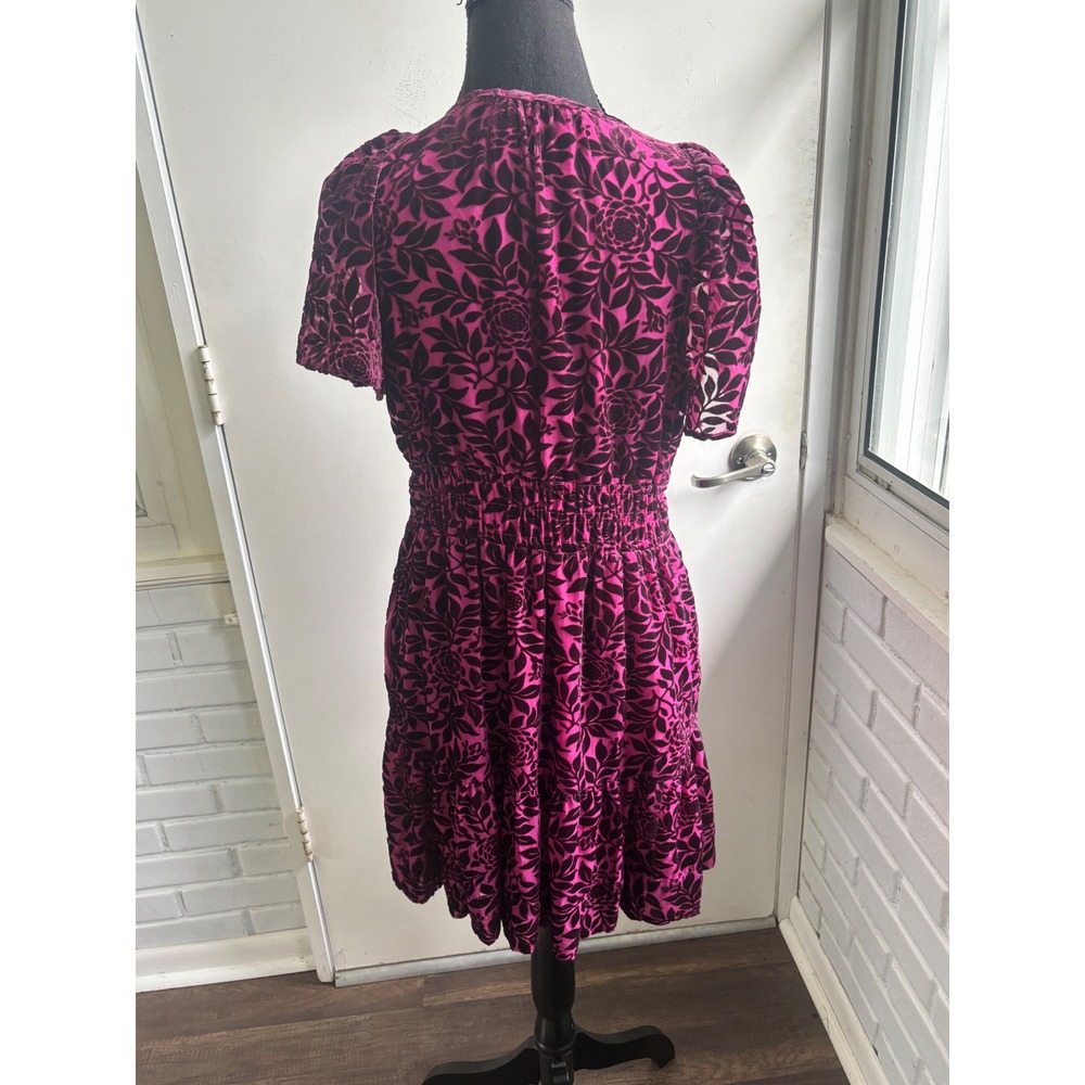 Anthropologie The Somerset Collection Velvet Edition Mini Dress Medium Classic - Picture 6 of 10